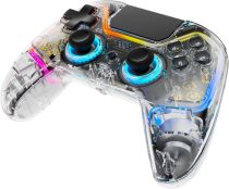 Deltaco Controller Wireless RGB transparent PS4