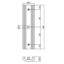 Brumberg 87116080 Conector longitudinal negro