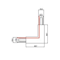Brumberg 87126070 Conector en esquina 90°, regleta alimentación 