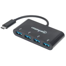 achat Hub - Hub MANHATTAN USB 3.1 Gen 1 Type-C, 4 ports USB A, alimentation via US 162746
