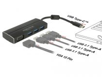 Adaptateur USB 3.1 Gen 1 USB Type-C  vers hub 3 x USB 3.0 Type + 1 x