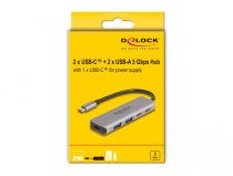 Hub USB 5 Gbps 2 ports USB Type-C  et 2 ports Type-A, doté dun c