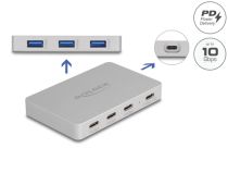 Concentrador USB 7 puertos 4 conectores USB Type-C 3 conecto