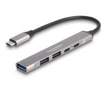 Revenda Hub - Hub USB Type-C fino 4 portas 1 x USB Tipo a 10 Gbps + 2 x US