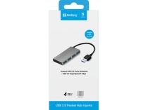Sandberg 133-88 Hub USB 3.0 à 4 ports (4xUSB 3.0) - Argent