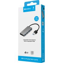 Sandberg 133-88 Hub USB 3.0 à 4 ports (4xUSB 3.0) - Argent