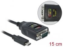 Adaptador USB Type-C 1 puerto serie RS-232 DB9 protección ES
