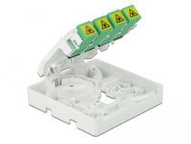 LWL Anschlussdose für Hutschiene 4 x SC Simplex oder LC Duplex