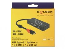 Répartiteur USB Type-C  (mode alternatif DP) > 1 sortie HDMI + 1 sorti