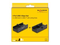 Hub USB externe à 5 Gbps, 4 ports : 2 x USB Type-A et 2 x USB Type-C ,