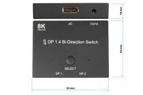 Commutateur Good Connections DP1.4 à 2 sorties bidirectionnel 8K à 30 