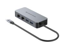 Adaptateur CONCEPTRONIC USB-C vers 2xGbE + 2xUSB-A 3.2 5 Gbit s, 0,30 