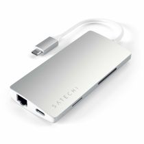 Concentrador multipuerto USB-C V2 8 en 1 Satechi, color plata, ST-T