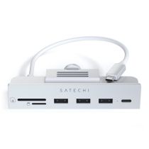 Hub Satechi Aluminum USB-C Clamp Pro Apple iMac (6 en 1), argent,