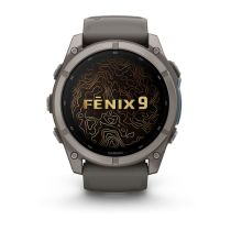 Smartwatch Garmin fenix 9 51mm Kieselgrau/Titan Silikon Armband