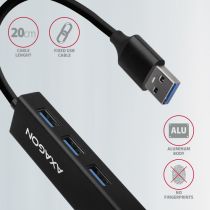AXAGON HMA-GL3A Multiport-Hub, USB 3.0 Typ A, Gbit-LAN, 3x USB-A, micr