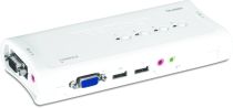Revenda KVM - TRENDnet KVM Switch 4-Port VGA/USB/Audio + Cablen