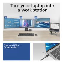 Universal USB-C Station dÂ´accueil 4K, pour 3 HDMI/DisplayPort monitor