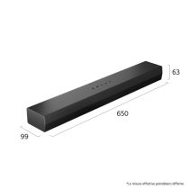 BARRA DE SONIDO LG S20A COMPACTA CON DOBLE WOOFER INTEGRADO CON 50W Y 