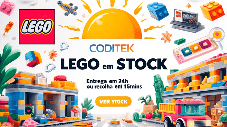 Lego em stock na Coditek! Entrega em 24h ou recolhe em 15min em Lisboa. Clique aqui e Encomende já!